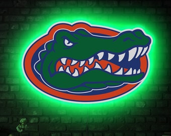 Florida Gators led sign, Florida Gators logo, Florida Gators neon sign, Florida Gators football light, Football team neon sign, Football led
