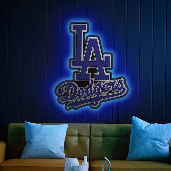 Los Angeles Dodgers neon sign, LA Dodgers neon sign, LA Dodgers led, Baseball neon, Baseball team sign, La Dodgers wall art,La Dodgers decor