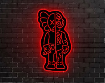 Kaws neon sign, Kaws led sign, Kaws sign, Kaws light sign, Kaws neon light, Anime neon sign, Modern neon sign, Kaws wall decor,Kaws wall art