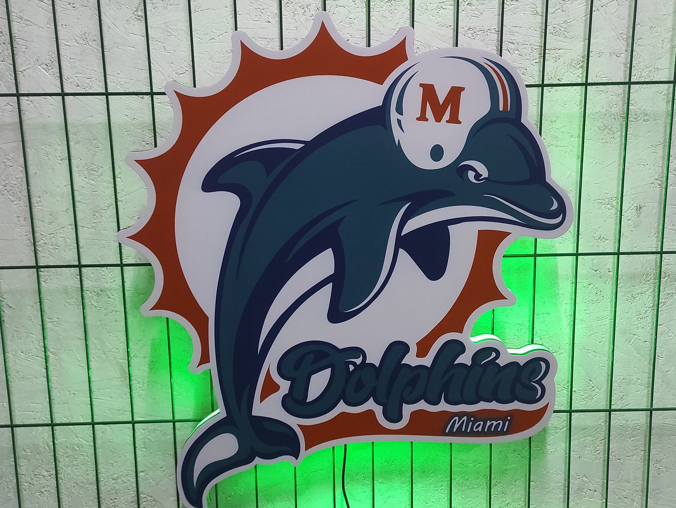 Miami Dolphins Neon Sign, Miami Dolphins Led Sign, Miami Dolphins Sign