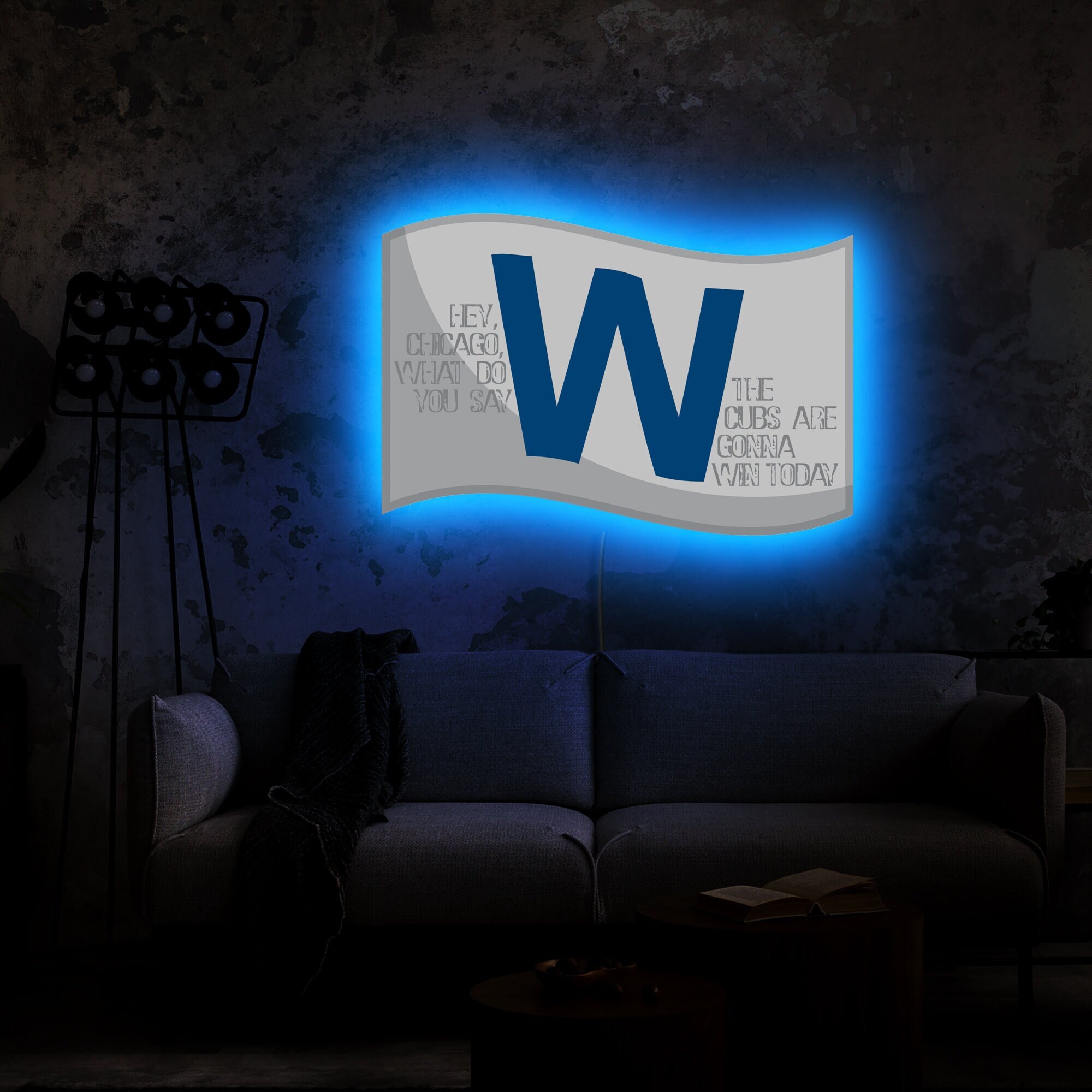 Chicago Cubs Neon Sign, Chicago Cubs Led, Chicago Cubs W Sign, Baseball