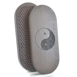 Oak Sadhu Board &quot;Yin Yang&quot; Copper Nails 10 / 11.5 / 12.5 / 15 mm 0.4 / 0.45 / 0.5 / 0.6 inch