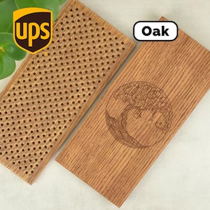 Wooden Oak Sadhu Board for Begginer Advanced Pro 10 / 11.5 / 12.5 / 15 mm Brown Color with Tree of Life Engraving Yoga Gift Foot Massage