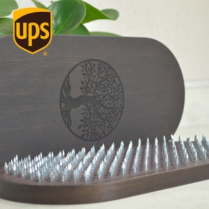 Yoga Nail Board Sadhu Board for Begginers 10 mm Bed of Nail Foot Board of Nail Board of Nail for Leg Nail Board for Foot Nail Yoga Board