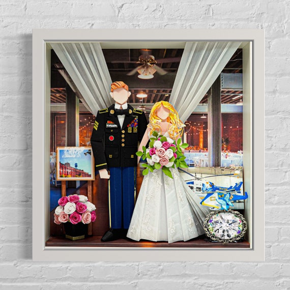 No.165 At the Longworth Hall, Wedding gift, Anniversary gift, Custom-made Original Origami art gift, Paper anniversary gift