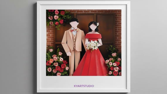 a custom order original paper artwork