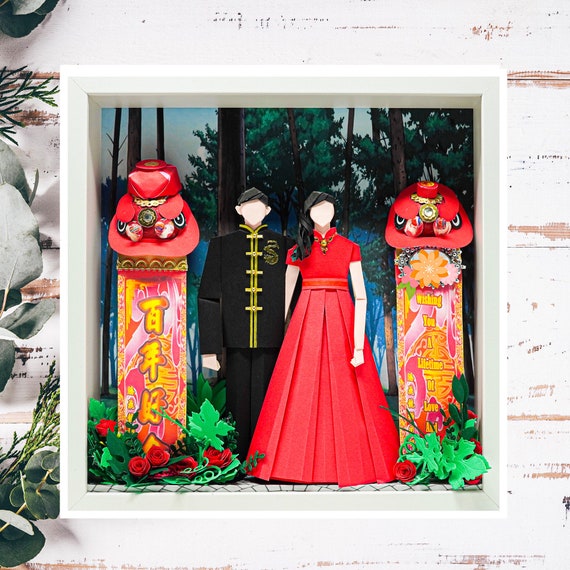 No.121  Chinese traditional wedding , Custom-made Original Origami art gift