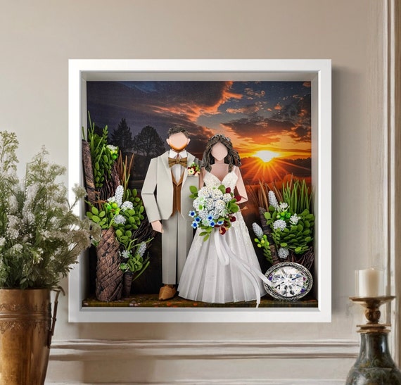 No.186 Sunset, Anniversary gift, Custom-made Original Origami art gift, Paper anniversary gift, 1st Anniversary gift