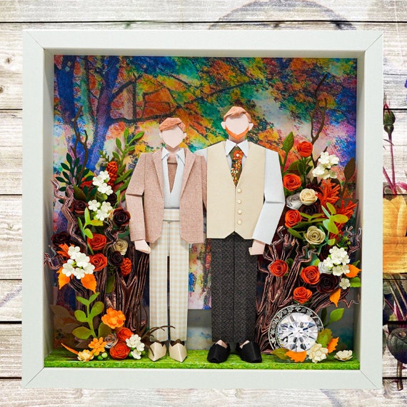 No.136 The fall trees, Custom-made Original Origami art gift