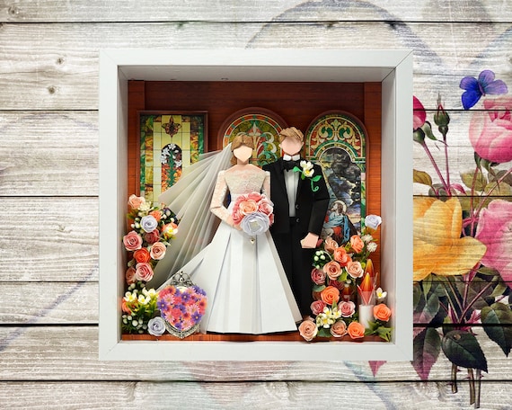 No.57  Wedding with Stained Glass, Custom-made Original Origami art gift