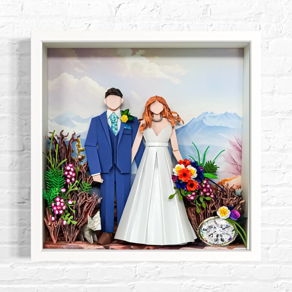 No.169 In the Rocky Mountains, Wedding gift, Anniversary gift, Custom-made Original Origami art gift, Paper anniversary gift