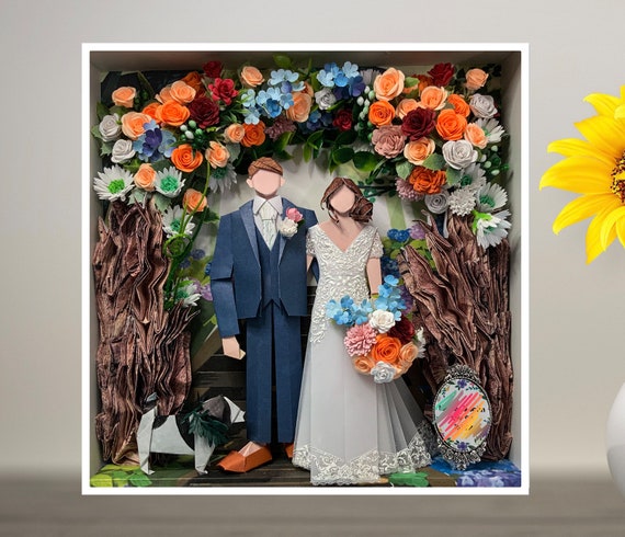 No.98 Forest with flowers , Custom-made Original Origami art gift