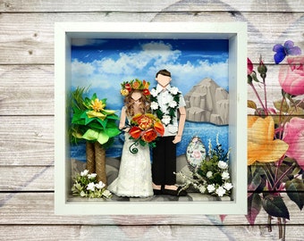 No.58 Wedding in Hawaii, Custom-made Original Origami art gift