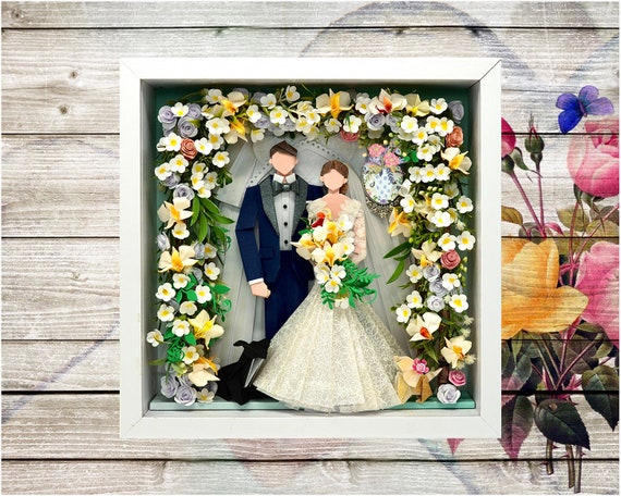 No.56 white orchid chuppah, Custom-made Original Origami art gift