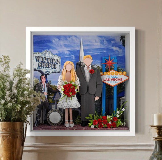 No.193 World’s first Elvis Wedding Chapel, Graceland Wedding Chapel , Custom-made Original Origami art gift, Paper anniversary gift