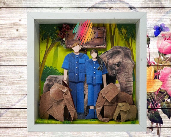 No.82  1st anniversary at the Thailand , Custom-made Original Origami art gift