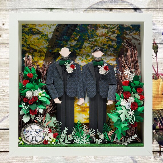 No.120 The big trees & Ferns , Custom-made Original Origami art gift