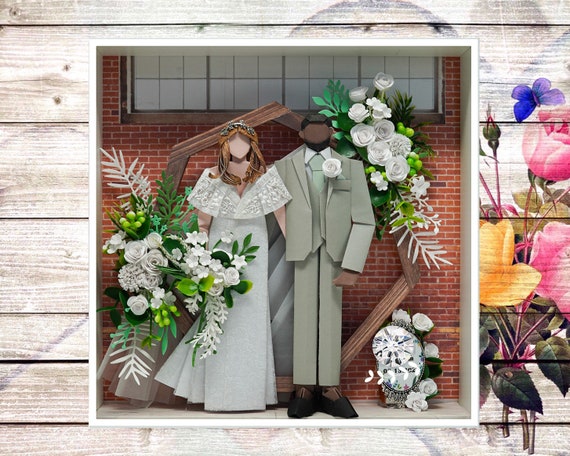 No.107 The wood arch and white flowers , Custom-made Original Origami art gift