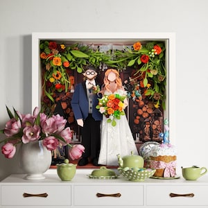 N.178 Tutti i colori autunnali, regalo di anniversario, regalo d&#39;arte Origami originale su misura, regalo di anniversario di carta