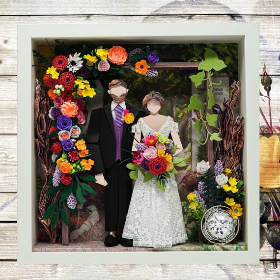 No.129 Colourful floral arch in the garden , Custom-made Original Origami art gift