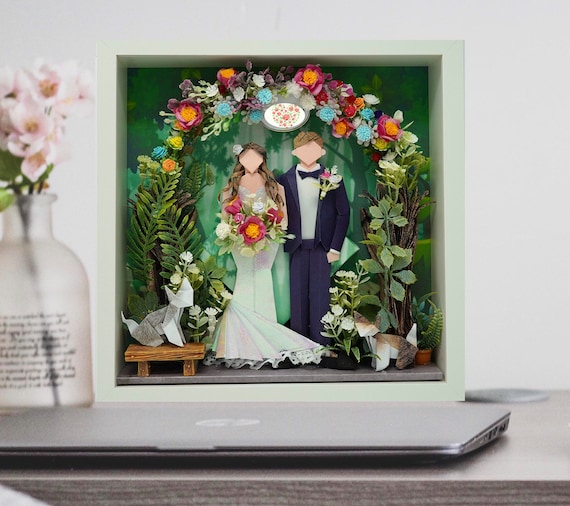 No.12 Custom-made Original Origami art gift for couple, origami anniversary gift, origami wedding gift