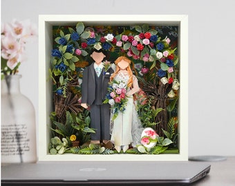 No.8 The forested style, Custom-made Original Origami art gift for couple, origami anniversary gift, origami wedding gift