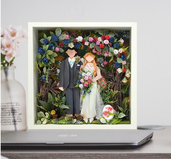 No.8 The forested style, Custom-made Original Origami art gift for couple, origami anniversary gift, origami wedding gift