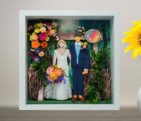 No.90, Wood canopy with flowers, Custom-made Original Origami art gift