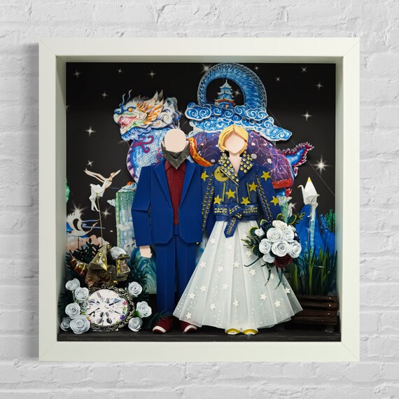 No.156 Year of the dragon 2024, wedding gift, Anniversary gift, Custom-made Original Origami art gift