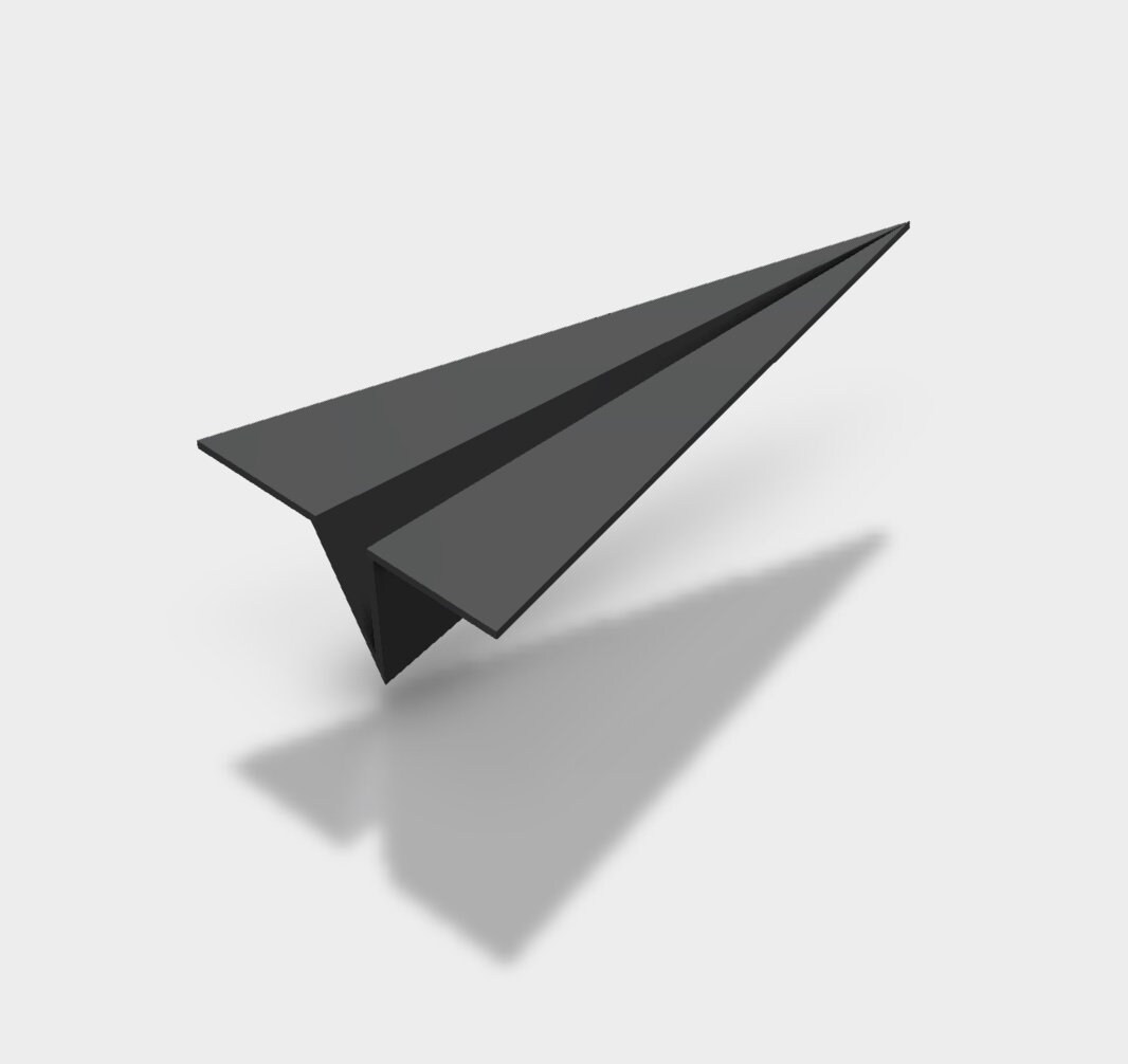 Paper Plane| 3D Plastic figure | minimalist art | bookshelf | office decor | home statue | birthday presents | Christmas gifts