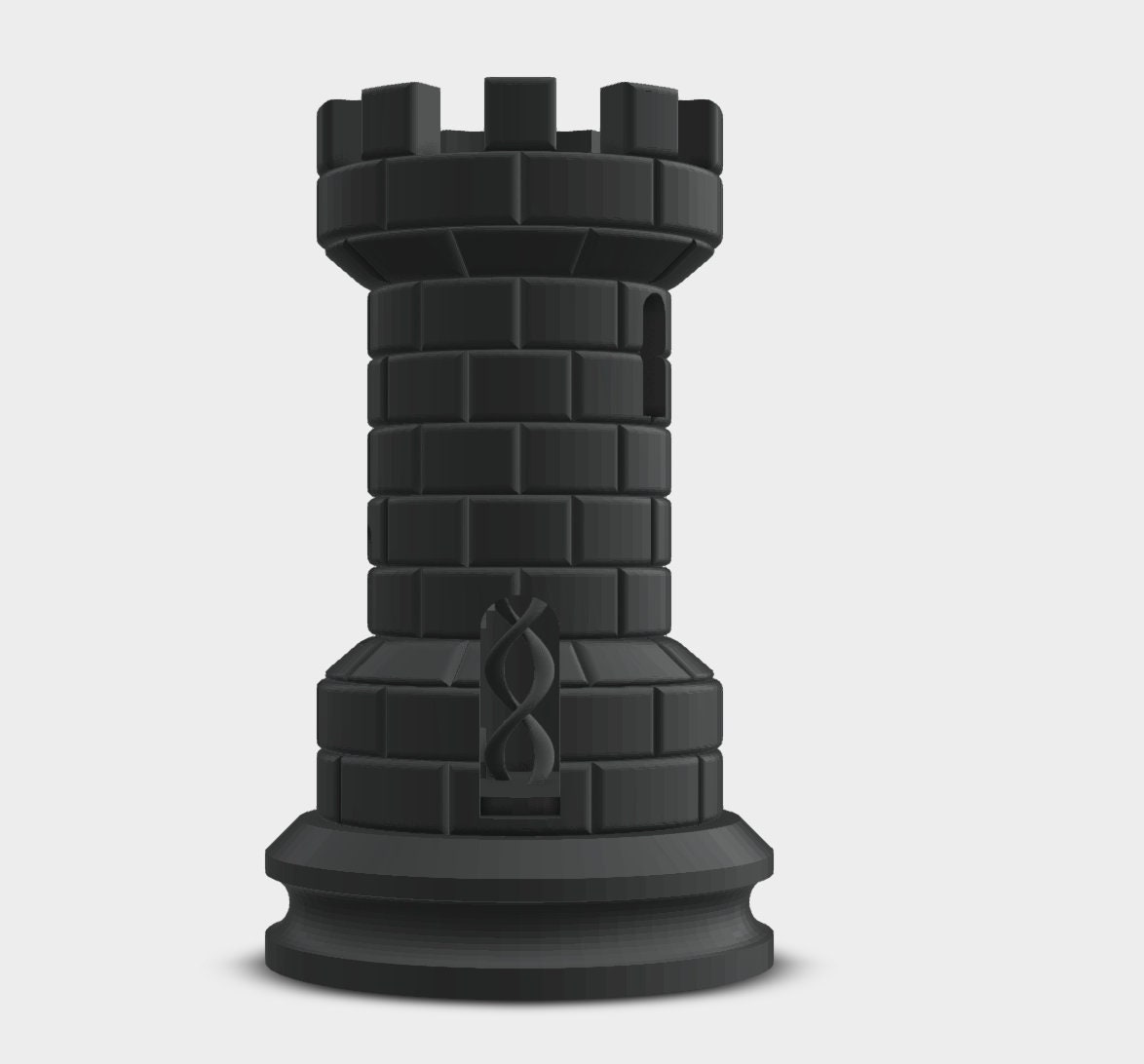 Tower chess piece 3D Print Model in Game Accessories 3DExport