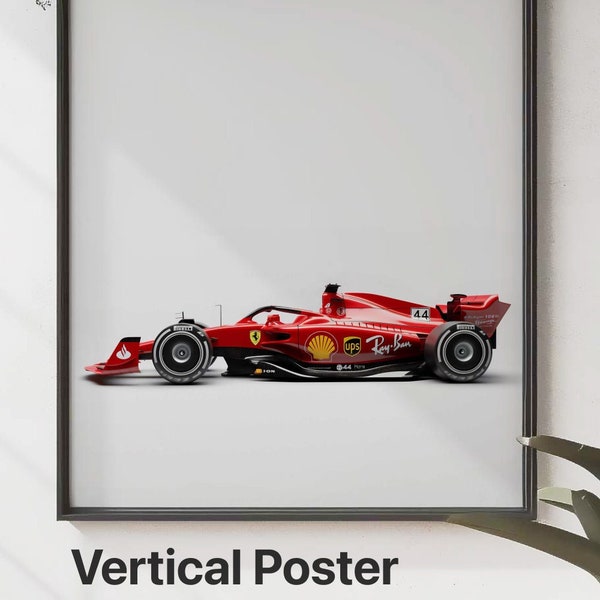 Hamilton in Ferrari F1 Digital Wallpapers Print Bundle Formula 1 Ferrari Poster 2024 Gift for Car Enthusiast Art for Tifosi Print Art Frame