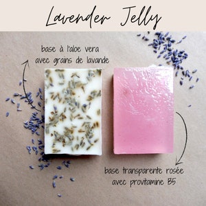 Lavender Jelly artisanal soap with cosmetic active ingredient panthenol provitamin B5 image 5