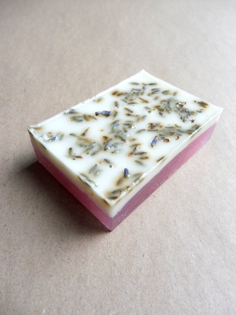 Lavender Jelly artisanal soap with cosmetic active ingredient panthenol provitamin B5 image 3