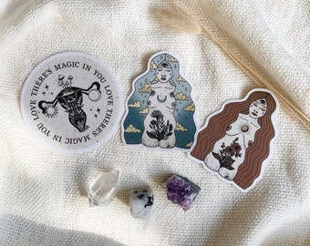 Feminist Art Vinyl Sticker Set | Empowering Womanhood