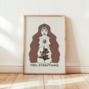 Goddess Energy Art Print | Empowering Feminine Wall Decor