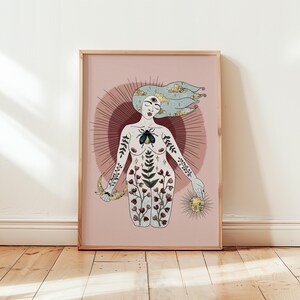 Venus Goddess Art Print | Feminine Empowerment Illustration