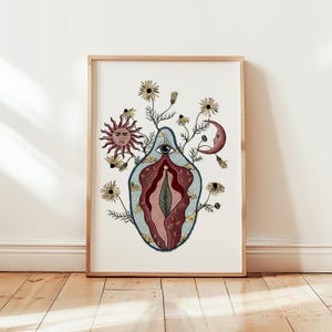 Feminist Vulva Art Print | Divine Feminine Illustration