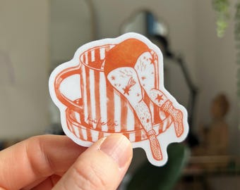 KAFFEE STICKER conjunto de 3 / 'käfelä' Coffee Lover Aufkleber Set / Kaffeeliebhaber Geschenk /