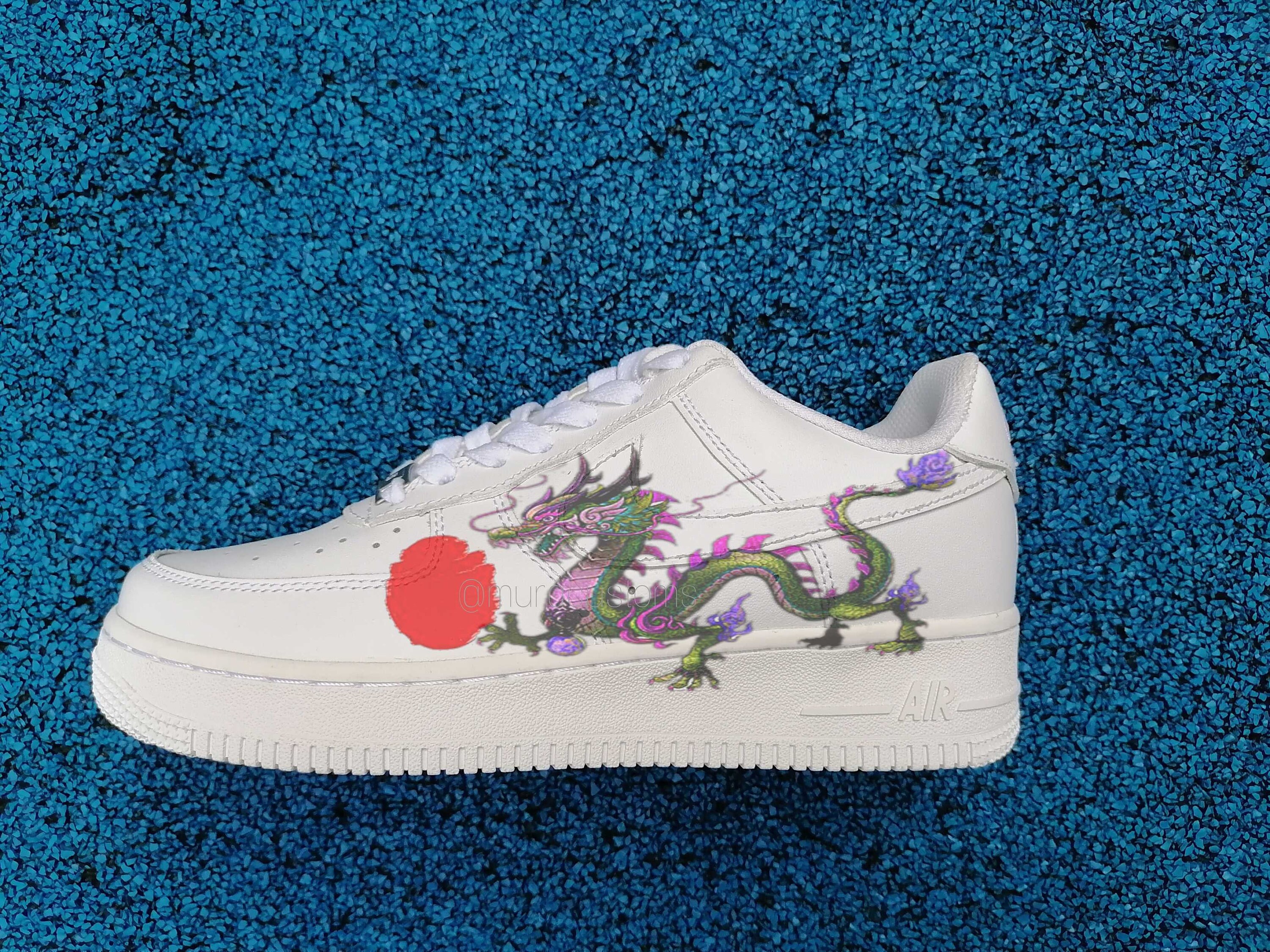 Nike Custom Air Force 1 Dragon Sneakers Hand Painted Shoes | Etsy