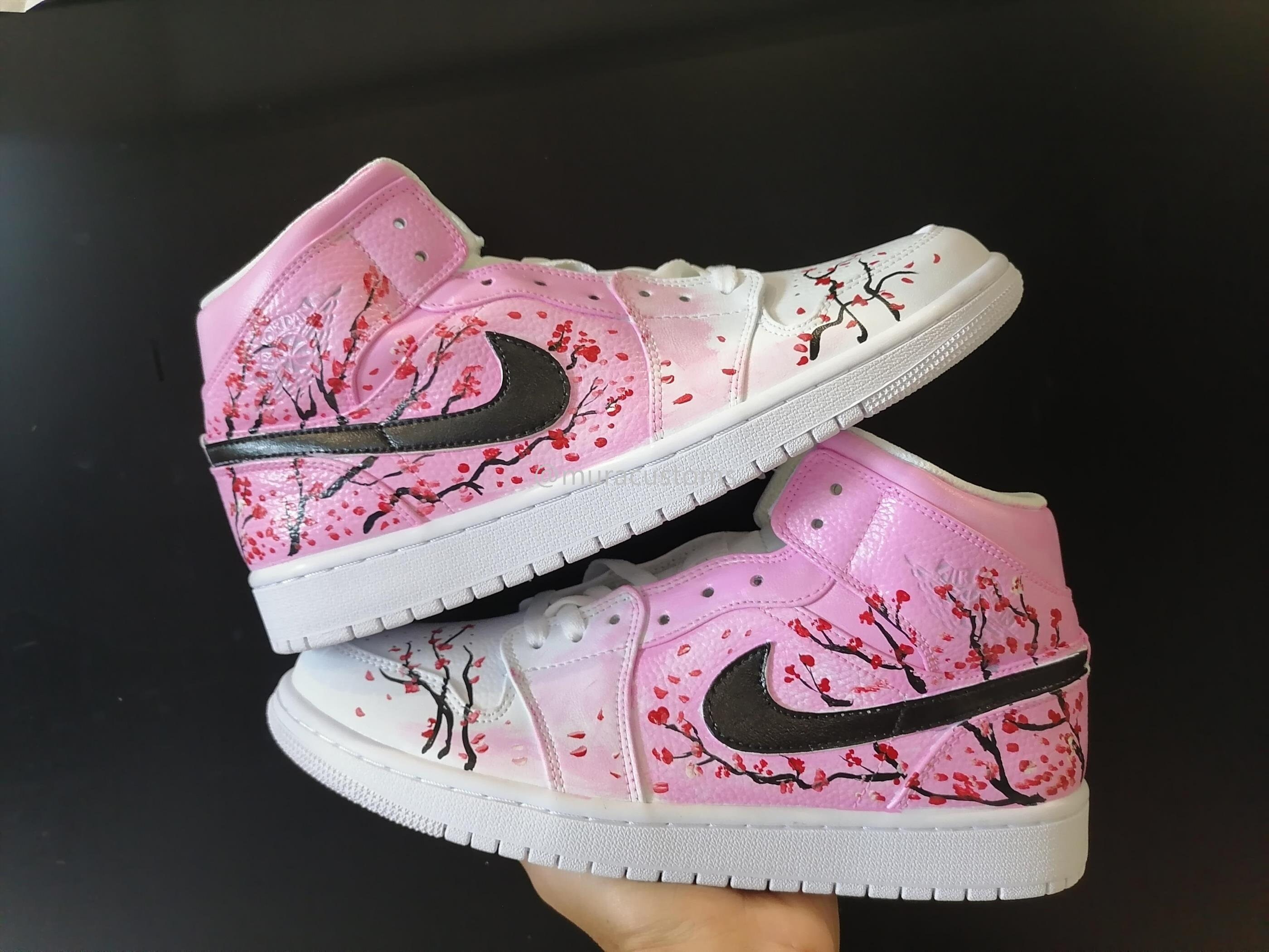 Air Jordan 1 Mid Custom Sneakers Hand Painted Nike Jordan Etsy Australia