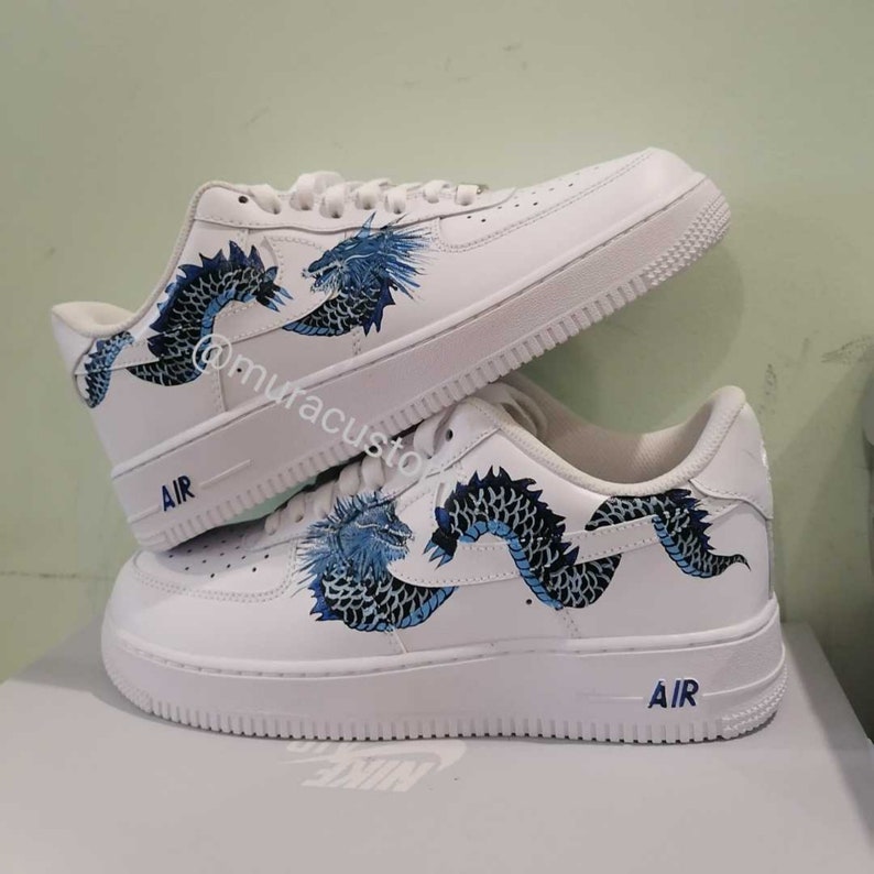 Custom Air Force 1 Nike Shoes For Men - Hand Painted Sneakers - Dragon Nike AF1 Gift For Him 