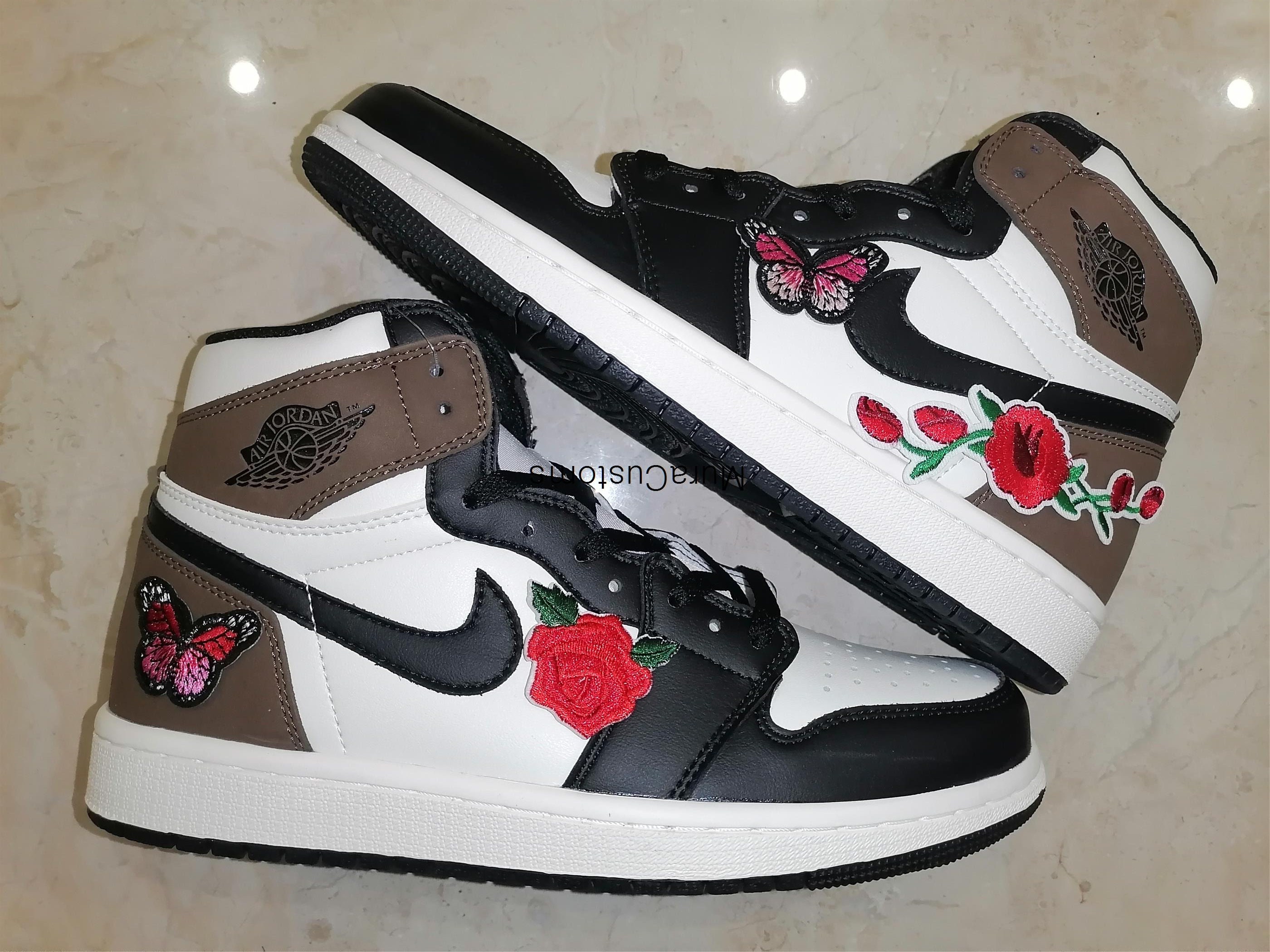 Custom Air Jordan 1 Black/brown 