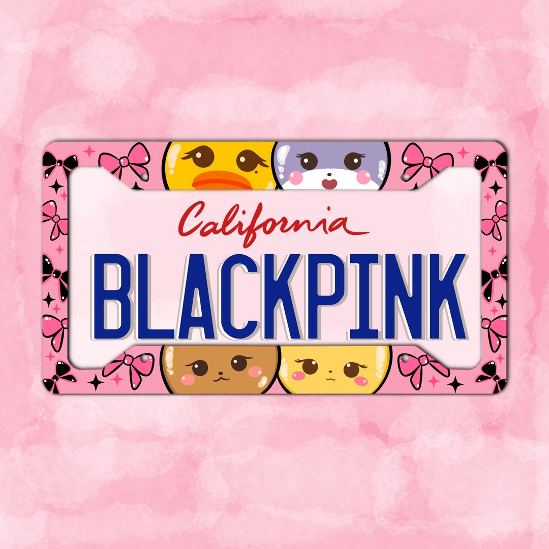 Custom Characters License Plate Frame Cute Kawaii Character License