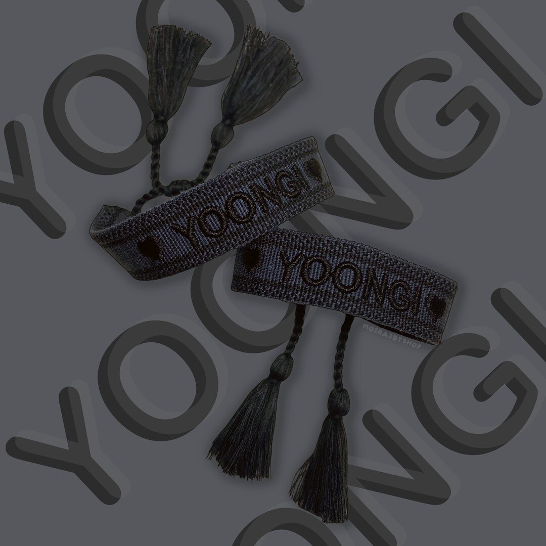 Yoongi Friendship Bracelet Bangtan Bracelet BTS Embroidered Friendship