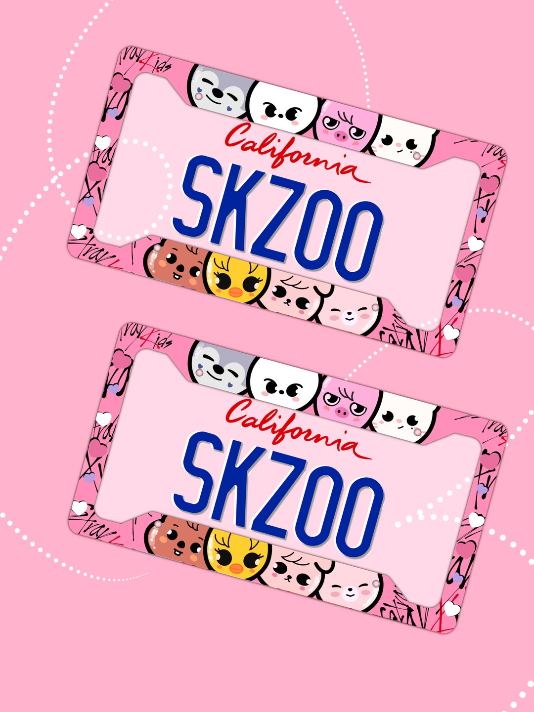 Custom Characters License Plate Frame SKZOO License Plate Frame / Cute