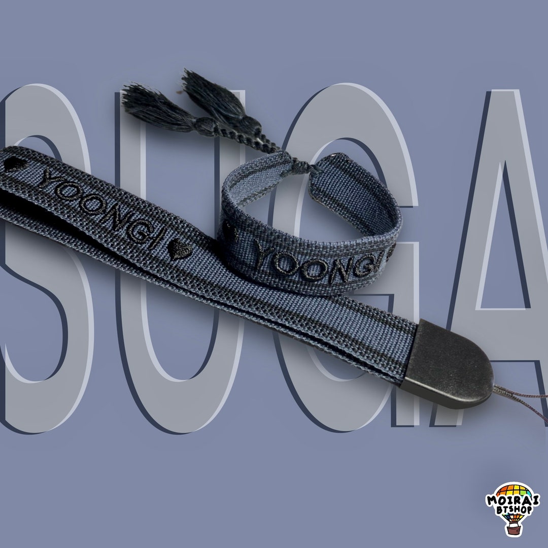 Yoongi Bracelet Lanyard Bundle Wrist Strap BTS Embroidered Lanyard