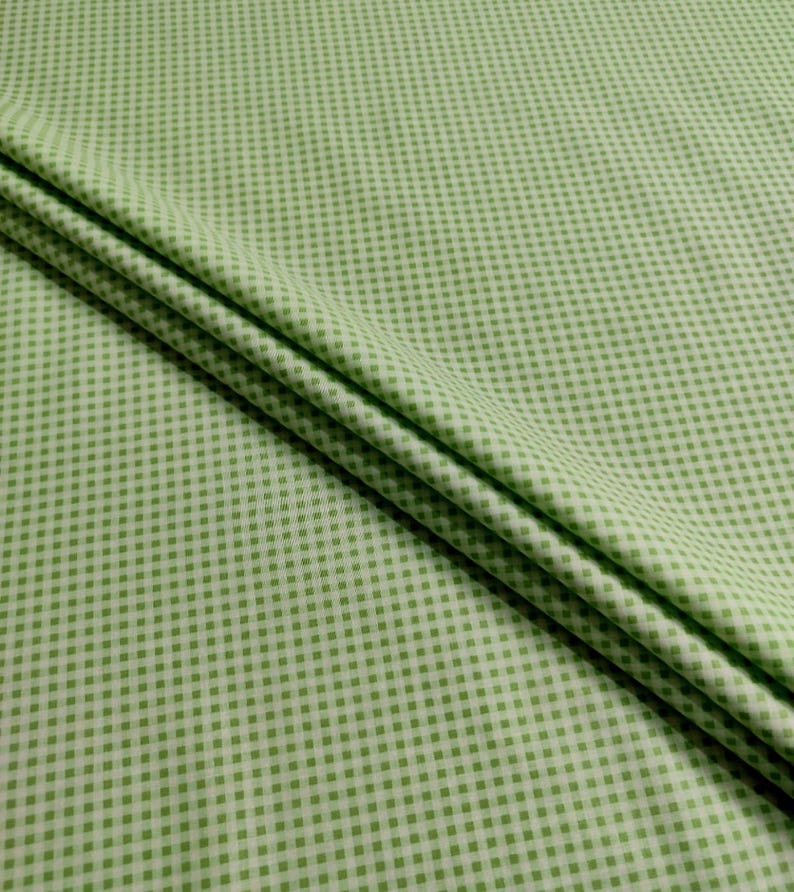 Gingham/plaid Tonal Green Cotton Quilting Fabric by the Yard Etsy