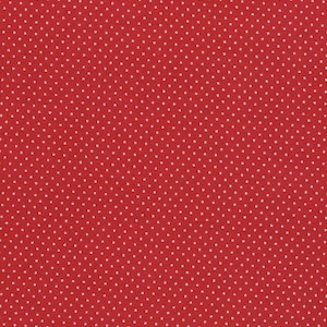 Red with Pin White Dots Cotton Quilting Fabric BTY