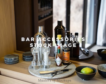 Luxury Bar Accessories Stock Photo, Styled Stock Image, Cocktail Making Stock Photo, Elegant Mock Up, Drinks Stock Photo